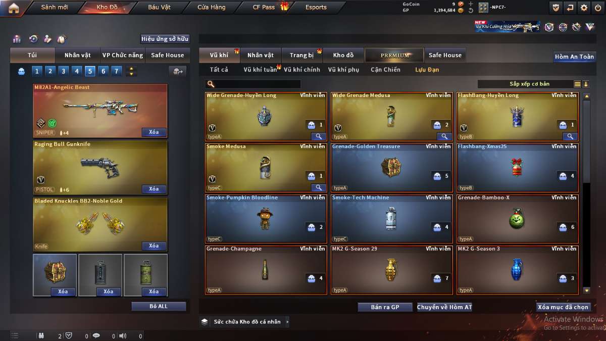 shop acc cf uy tin gia re